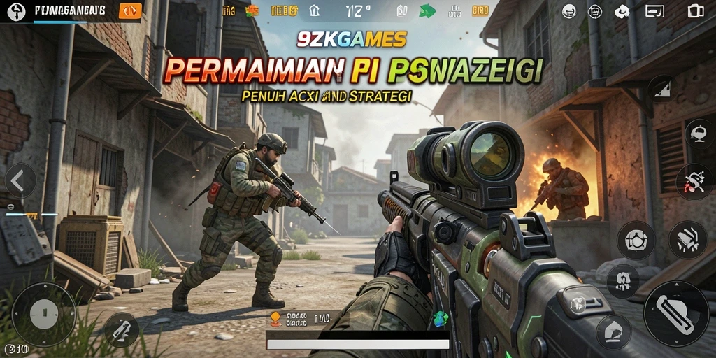 Gameplay seru dari 9ZKGAMES saat pertempuran intens.
