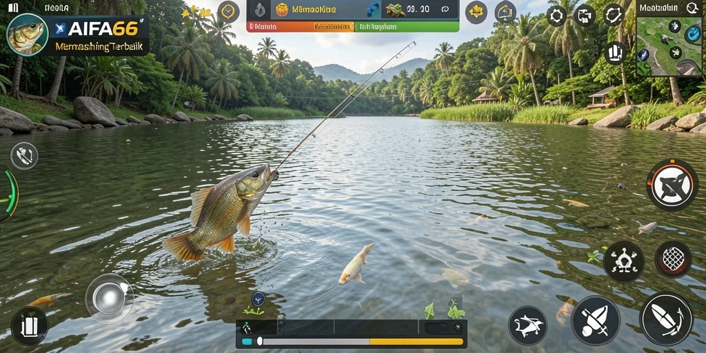 Tangkapan ikan yang memukau dalam gameplay AIFA66.