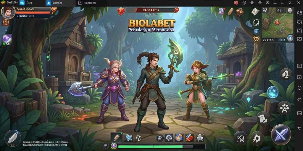 Tampilan menarik dari gameplay RPG dalam BIOLABET yang penuh dengan aksi.
