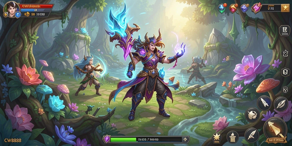Tampilan gameplay seru dari petualangan menegangkan di CW8888.