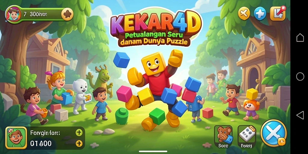 Tampilan gameplay KEKAR4D dengan teka-teki yang menantang dan seru.