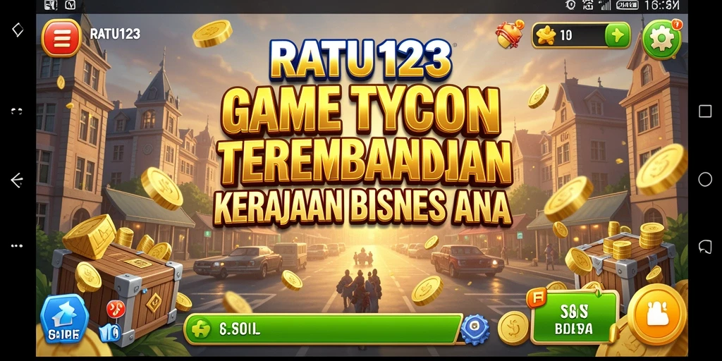 Tampilan gameplay RATU123 yang menarik dalam membangun bisnis Tycoon.